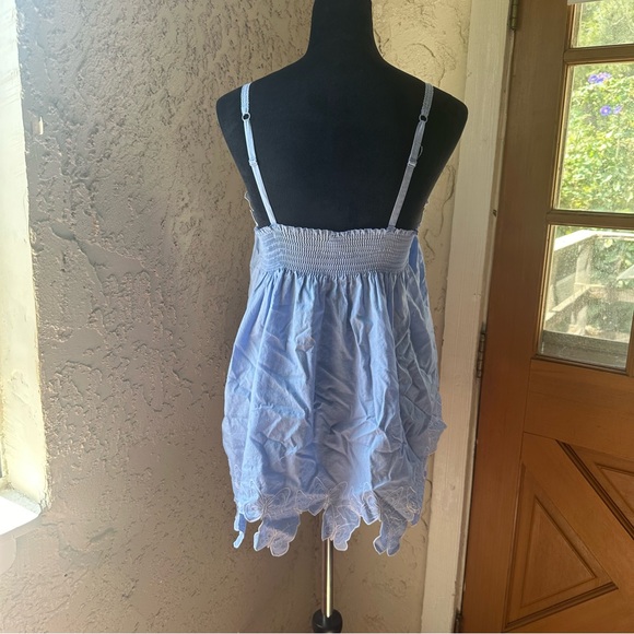 Victoria's Secret Blue Lace Trim Blouse - Picture 7 of 12